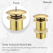 Gold Pop-up Waste Coupling (3 Inches) - by Specule
